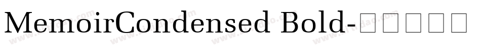 MemoirCondensed Bold字体转换